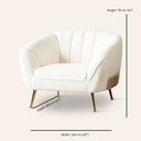 AUDREY Fabric Chair (CREAM BOUCLE) – Accent Seating