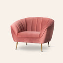 Chaise AUDREY en tissu rose