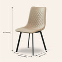 BERLIN Brown Leather Dining Chair – Modern Style with Sleek Metal Legs