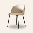 Chaise de salle à manger en tissu BRANSON (BEIGE)