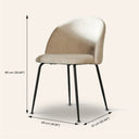 Chaise de salle à manger en tissu BRANSON (BEIGE)