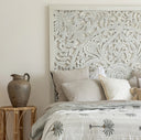 Bohemian Teak Mandala Carving Headboard