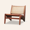 Fauteuil lounge en bois naturel CANBERRA – Assise élégante et confortable