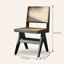 Chaise d'appoint en frêne noir CAPELA – Design élégant et savoir-faire durable