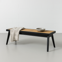 Banc en bois noir CAPELA – Solution d'assise élégante et durable