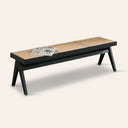 CAPELA Black Wood Bench – Stylish & Durable Seating Solution