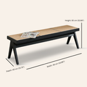 CAPELA Black Wood Bench – Stylish & Durable Seating Solution
