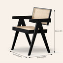 CAPELA Black Wood Dining Chair – Classic Design with Durable Finish