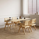 CAPELA Oak Wood Dining Chair – Classic Natural Finish with Comfortable Design