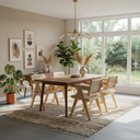 Chaise de salle à manger en chêne CAPELA – Finition naturelle classique et design confortable