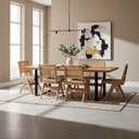 Chaise d'appoint CAPELA en chêne et frêne – Artisanat classique avec finition naturelle