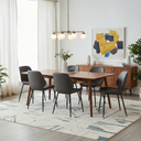 MONROE – Grey Leather Dining Chair