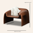 CHELSEA Leather Lounge Chair (BROWN) – Stylish & Comfortable Accent Chair