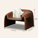 Fauteuil d'appoint en cuir CHELSEA (MARRON) – Élégant et confortable