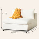 Module de chaise en tissu COSMIC – Unité d'assise modulaire moderne beige