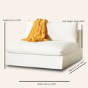 Module de chaise en tissu COSMIC – Unité d'assise modulaire moderne beige