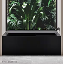 Baignoire rectangulaire Voltaire 54 po en acrylique, vidange à droite, noir mat