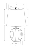 Table Lamp - Beige Resin Base and Beige Shade