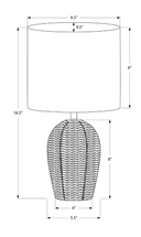 Table Lamp - Natural Rattan Base and Beige Shade