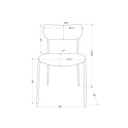 Hype - Chaise à pieds en métal - Orange brûlé