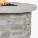Scottsdale - Round Stone Propane Fire Pit Table By Real Flame