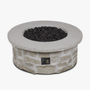 Scottsdale - Round Stone Propane Fire Pit Table By Real Flame