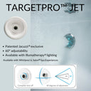 Baignoire balnéo en alcôve à 2 panneaux - 60 po x 36 po