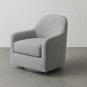 RIVA Fabric Swivel Armchair (Grey)