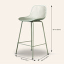 DANIELLA Plastic Counter Stool 65cm - Stylish Green Kitchen / Bar Seat