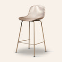 Tabouret de bar en plastique DANIELLA (65 cm, MARRON) - Siège durable et élégant