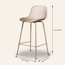Tabouret de bar en plastique DANIELLA (65 cm, MARRON) - Siège durable et élégant
