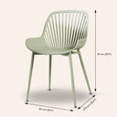 DANIELLA Plastic Dining Chair - Stylish & Durable Green Dining Chair