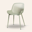 Chaise de salle à manger en plastique DANIELLA - Chaise de salle à manger verte élégante et durable