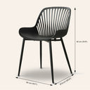 DANIELLA Plastic Dining Chair (BLACK) – Modern, Durable & Comfortable