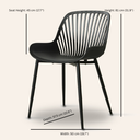 Chaise de salle à manger en plastique DANIELLA (NOIRE) – Moderne, durable et confortable