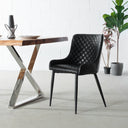 MATEO 55cm Black Leather Bar Stool – Modern & Comfortable Seating