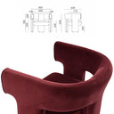 SCIHOME Velvet Armchair (Bordeaux)