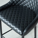 MATEO 55cm Black Leather Bar Stool – Modern & Comfortable Seating