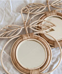 Rattan Apple Mirror