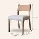 Chaise de salle à manger FERRA en tissu rembourré neutre – Confort élégant pour tous les espaces