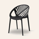 FOLIAGE Plastic Chair UV Resistant (BLACK) – Durable Outdoor Seating
