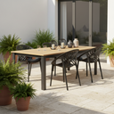 Chaise FOLIAGE en plastique résistante aux UV (NOIR) – Sièges d'extérieur durables