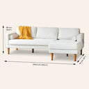 FONDA Cream Fabric Sectional Sofa – Left-Facing Lounge Chair with Plush Comfort