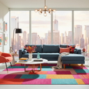 FONDA – Blue Fabric Sectional Sofa – Left