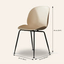 Chaise de salle à manger en plastique GEORGINA (BEIGE) – Sièges modernes, durables et confortables