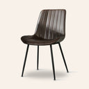 GLORIA Brown Leather Dining Chair – Elegant & Comfortable Seating