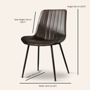 GLORIA Brown Leather Dining Chair – Elegant & Comfortable Seating