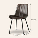 GLORIA Brown Leather Dining Chair – Elegant & Comfortable Seating