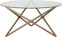 Star Dining Table (Large - Glass with Walnut Base)