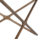 Star Dining Table (Large - Glass with Walnut Base)
